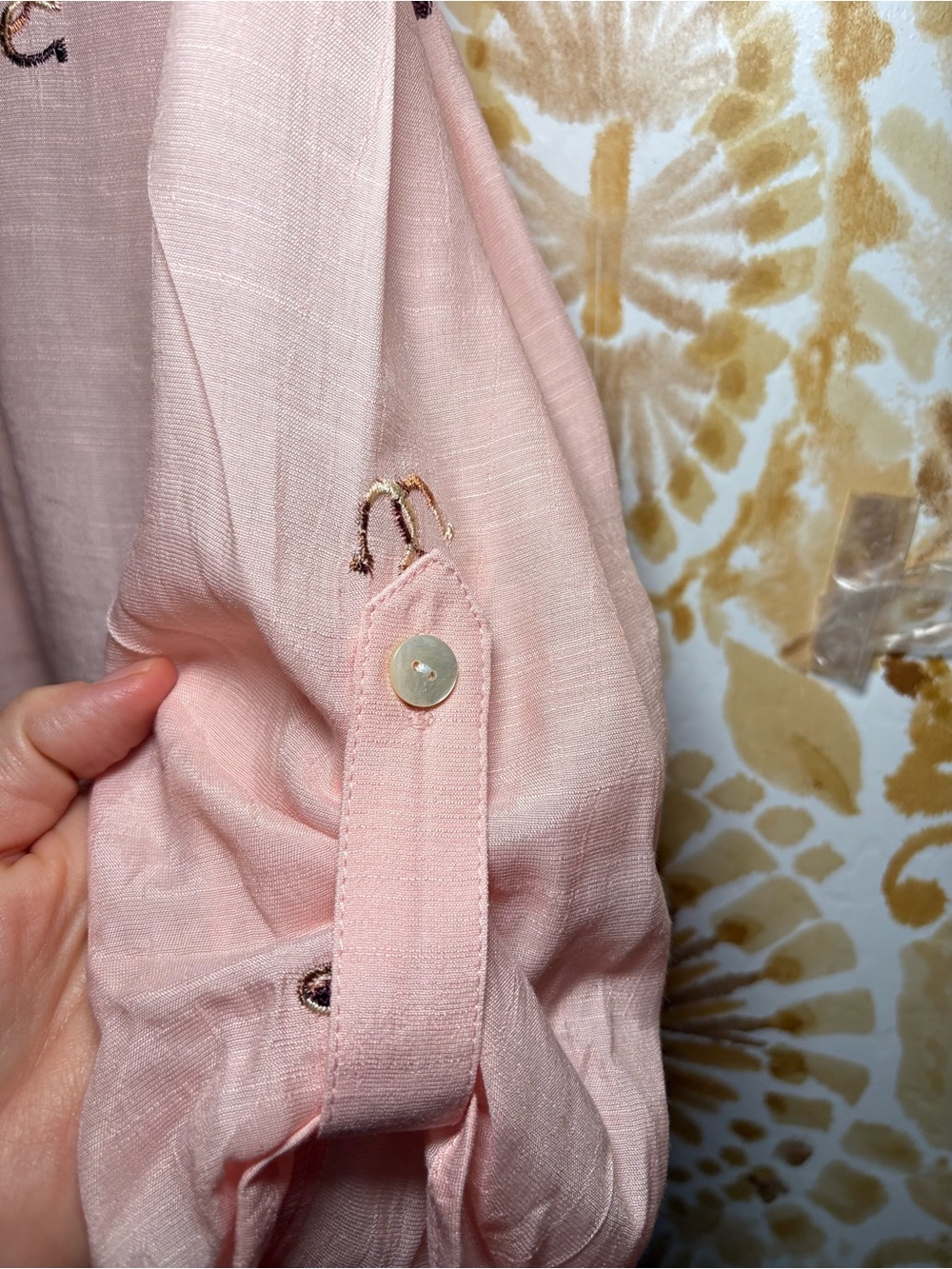 Fig & Flower Pink Western Embroidered Blouse | Cowboy Boots & Hats | Boho Top - Picture 8 of 10